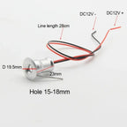 Mini 1W DC12V LED Recessed Spotlight D20mm 100lm 90-Degree Warm Neutral Cool RGB Colors