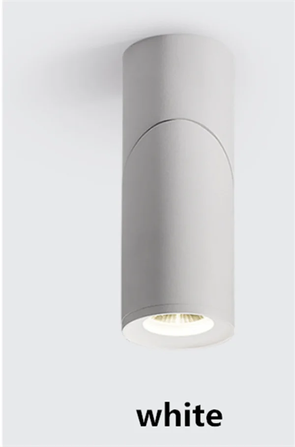 Dimmable Rotating COB LED Downlight 9W 12W 15W 18W 24W Die Cast Aluminum Knob Switch IP52 AC 85-265V Ceiling and Rail Mount