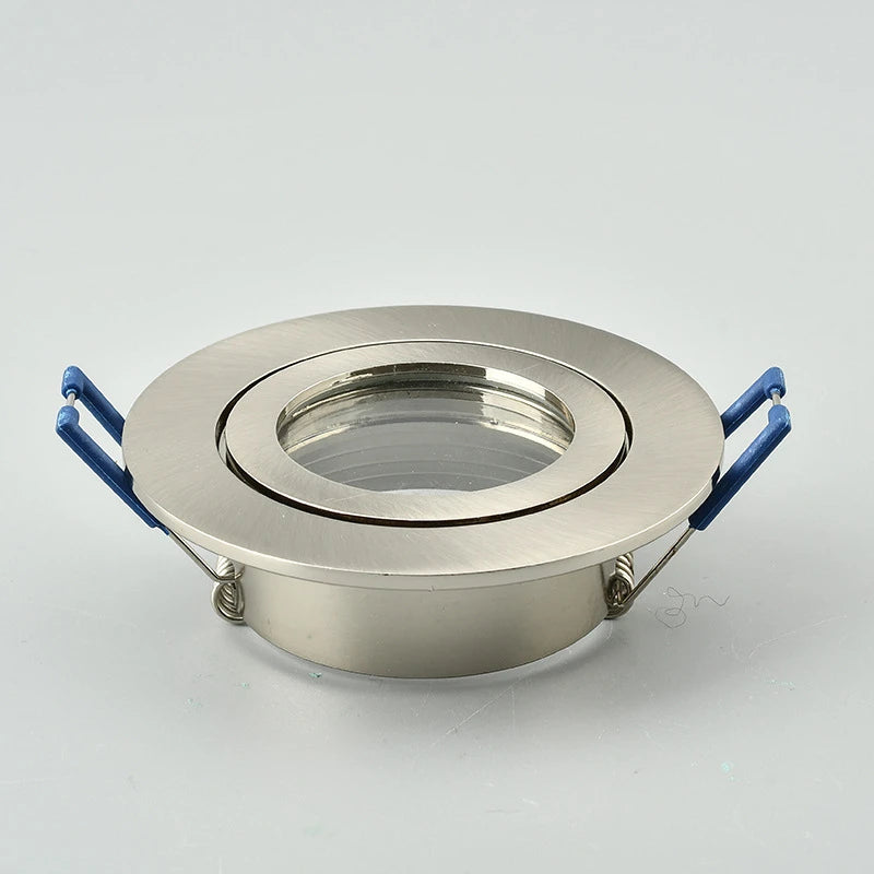 GU10 MR16 IP44 Recessed Ceiling Spotlight Mount Frame D83mm 68mm Cutout White Black Nickel