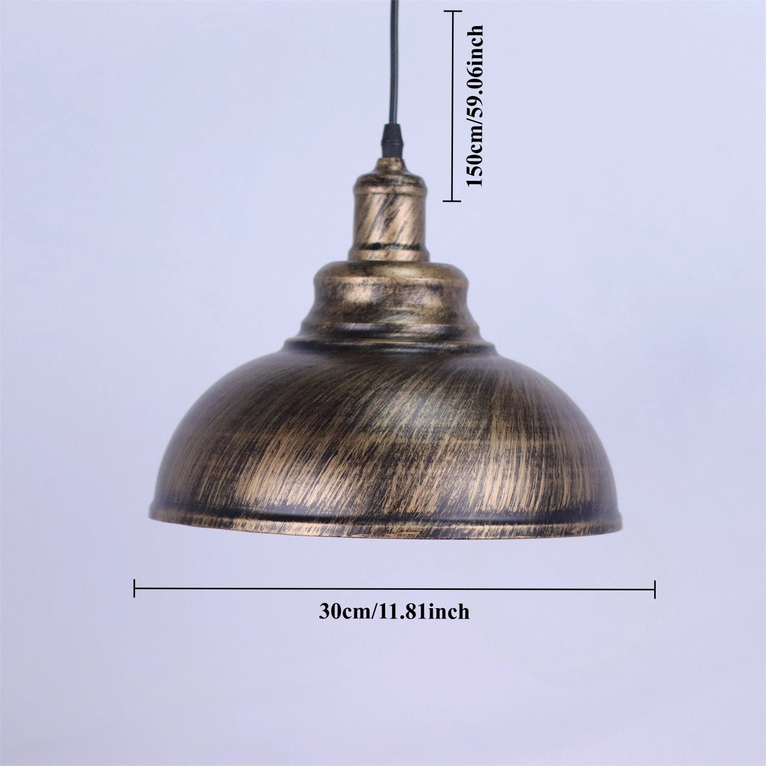 Vintage Industrial Iron Pendant Chandelier E26 Single Head Semi Flush Mount Touch Switch AC 90-260V Kitchen Dining Room Bar