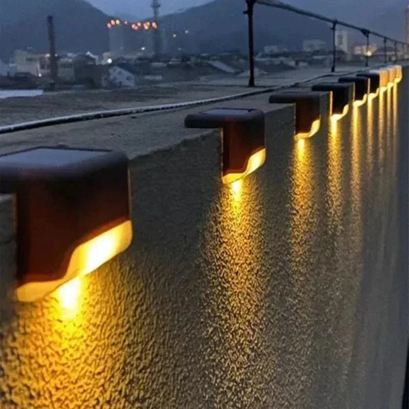 Solar LED Step Deck Lights Outdoor Waterproof IP66 Stair Garden Path Lamp