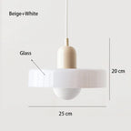 Nordic Glass LED Pendant Light E26 Single Head Cord Pendant Baked Paint Hardware AC 90-260V Bedroom Dining Room Parlor