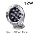 IP68 LED Underwater Pool Light 3W-24W DC 24V 180° RGB Remote Stainless Steel Tempered Glass