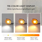 Mini 3W COB LED Recessed Spotlight DC12V 24V 52mm 270-300lm Satin Nickel 42mm Cutout 10 Pack