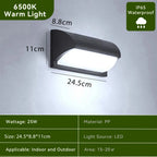 LED Outdoor Wall Lamp AC 110-240V Moisture-Resistant ABS Indoor Outdoor Pathway Porch Garden