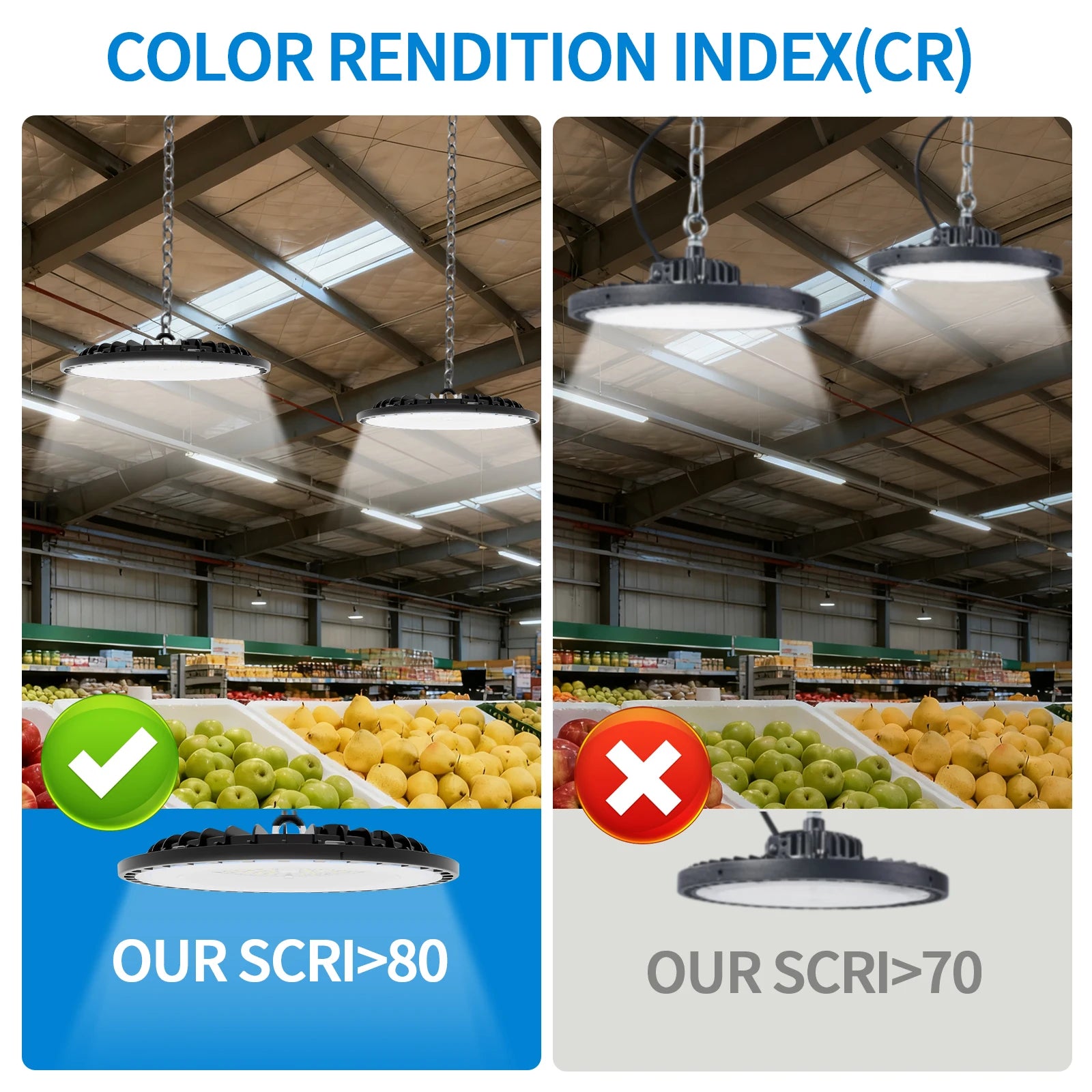 4-Pack UFO LED High Bay Light 100W 200W 30,000lm 5000K 120° IP65 AC 85-265V Warehouse