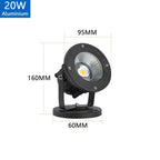 LED Garden Lawn Spike Light 5W 10W 15W 20W IP65 90-120lm/W AC 85-265V DC 12-24V Warm Cool RGB