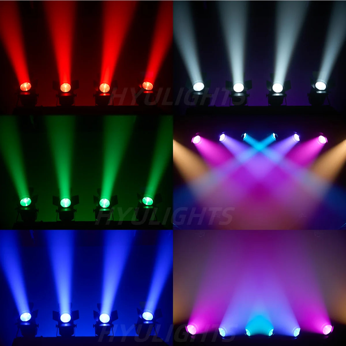 200W RGBW COB 4-in-1 Zoom PAR Stage Light 5-50° DMX 9CH Strobe 25fps AC 110-240V 6.3kg