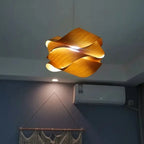 Southeast Asian Handmade Bamboo Wood LED Pendant Light E26 60W Max D45cm Adjustable Cord AC 110-240V Bedroom Dining Room Hotel