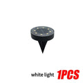 Solar LED Ground Deck Light IP68 Waterproof 8 LED Path Garden Lawn Stair Lamp