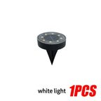 Solar LED Ground Deck Light IP68 Waterproof 8 LED Path Garden Lawn Stair Lamp