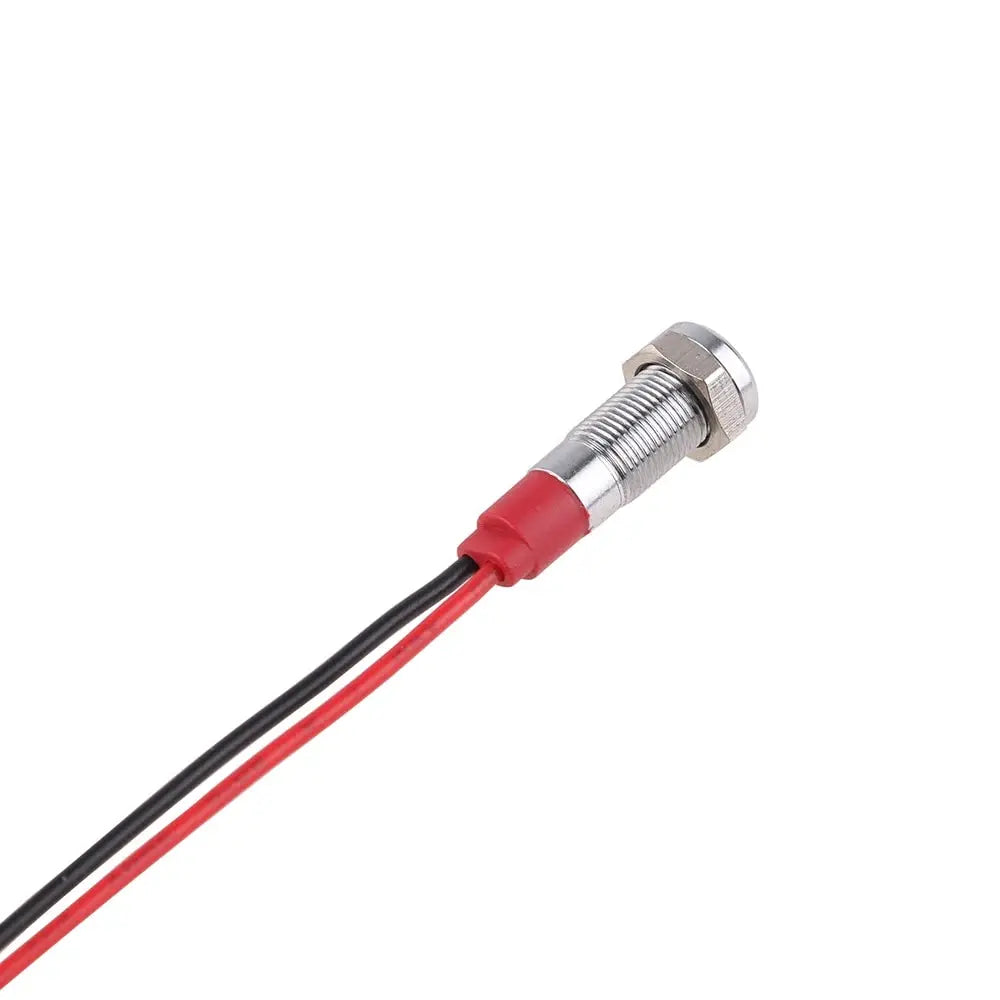 6mm LED Metal Indicator Light DC 3V 5V 6V 12V 24V AC 220V Waterproof Red Yellow Blue Green White