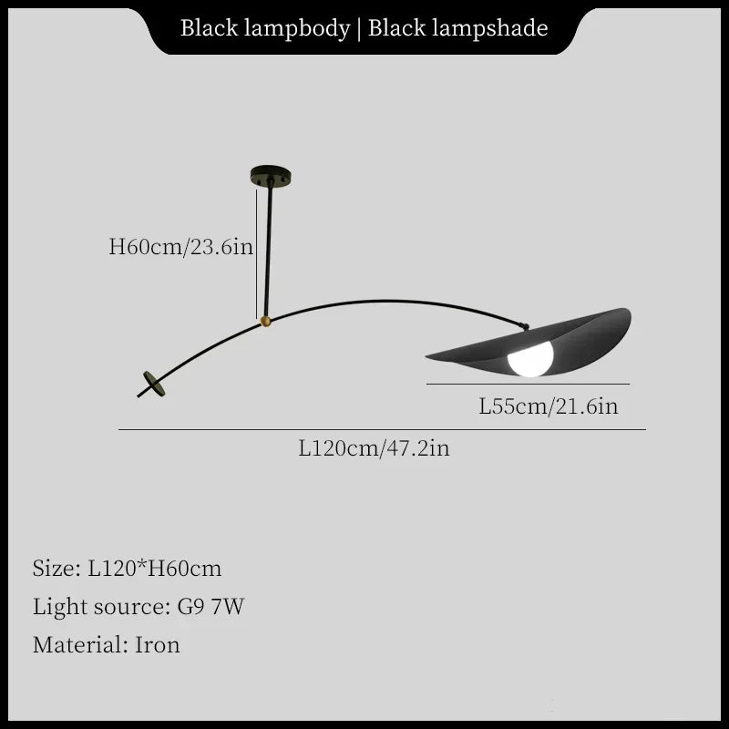 Modern Minimalist G9 Chandelier Iron Frosted Glass Up Down Touch Switch AC 90-260V