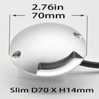 DC 12V 24V 1W 2W Ultra-Thin LED Surface Spotlight IP67 OSRAM PWM Dimmable D70mm 14mm