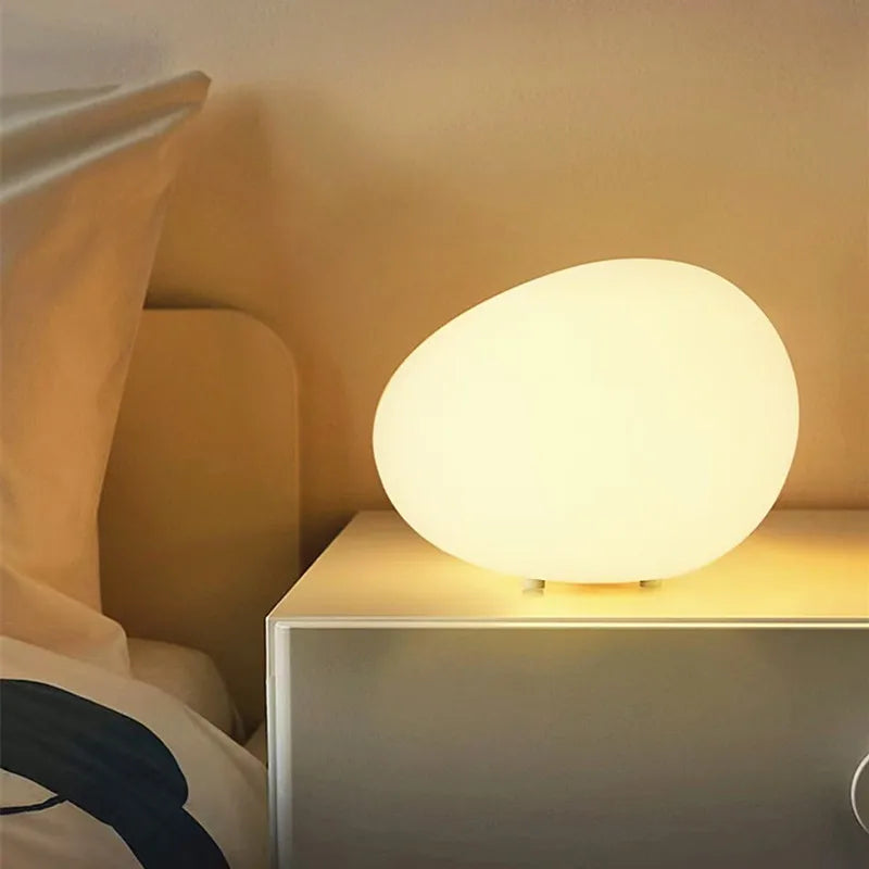 Cobblestone Acrylic Table Lamp E26 E27 3-Color Switch 1.8m Cable US Plug AC 90-260V Night Light