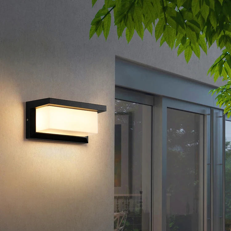 IP65 LED Outdoor Wall Light 20W Radar Motion Sensor Plastic Polycarbonate Black AC 85-265V Porch Garden Balcony 3 to 6 Meter Range
