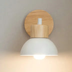 Nordic Wood Iron LED Wall Sconce E26 Single Head 40W Max Downlight AC 90-260V 15 x 19cm Bedroom Living Room Black White Bird Style