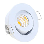 IP65 COB LED Recessed Downlight 3W 60 Degree 280lm CRI 80 D50 x H20mm 42mm Cutout Dimmable AC 85-265V or DC 12V Warm White Natural White Cool White