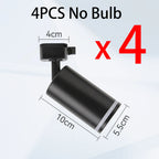 GU10 LED Track Spotlight Surface-Mounted Ceiling Lamp AC 90-260V 10-15m² Kitchen Dining