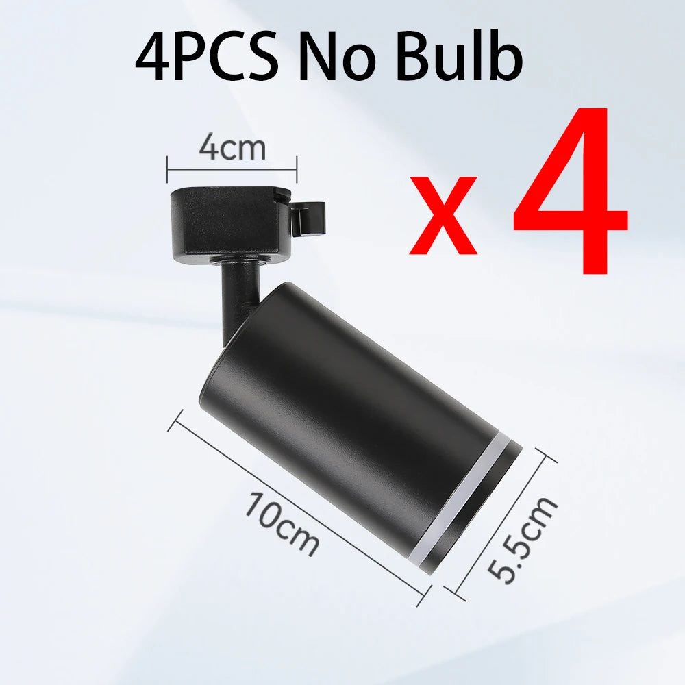 GU10 LED Track Spotlight Surface-Mounted Ceiling Lamp AC 90-260V 10-15m² Kitchen Dining