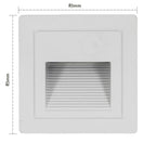 3W IP65 LED Recessed Stair Step Light AC 100-240V Sand White Black Gray 50,000hr Wall Lamp