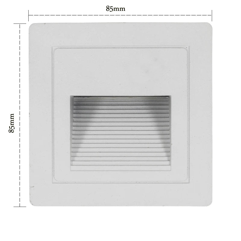 3W IP65 LED Recessed Stair Step Light AC 100-240V Sand White Black Gray 50,000hr Wall Lamp