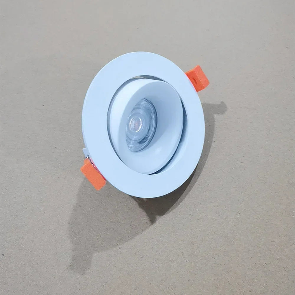 6W COB LED Recessed Downlight GU10 Aluminum AC 100-260V White Black Ceiling Spotlight