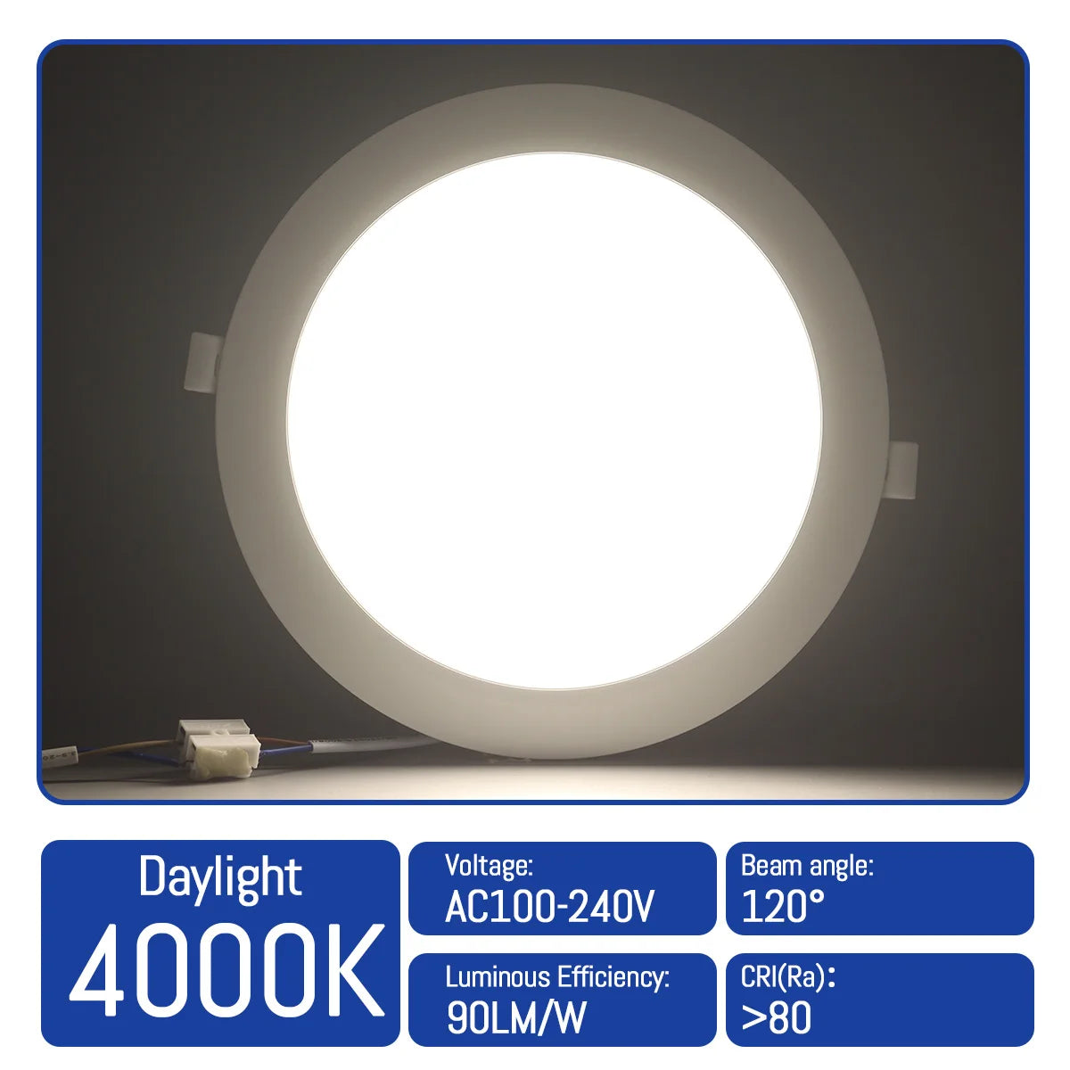 4-Pack LED Recessed Downlight 6W-24W No Flicker 3000K 4000K 6000K AC 110-260V Kitchen