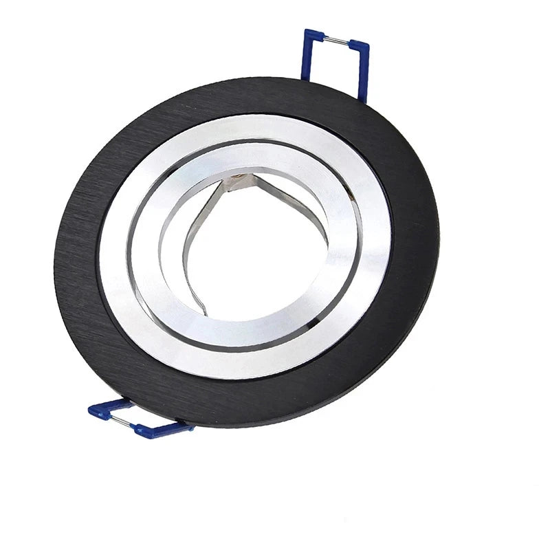 5-Pack Adjustable GU10 MR16 Spotlight Mounting Frame 80-85mm Cutout Black White Silver 5W LED