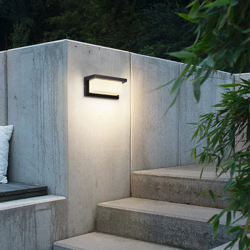 20W IP65 LED Outdoor Wall Lamp Radar Motion Sensor 3-6m AC 85-265V Black ABS Porch Garden