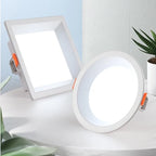 Dimmable LED Panel Downlight 9W 15W 18W 24W 30W Epistar Magnesium Alloy Black White 110-240V