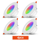 Tuya Bluetooth Smart LED Downlight 10W RGB CCT 2700K-6500K Dimmable App Control 75mm