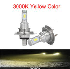 H4 H7 H8 H9 H11 9005 9006 LED Headlight Bulb 3570 CSP 20000lm 80W IP68 DC 12-24V 2-Pack