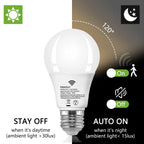 E26 Motion Sensor LED Bulb 18W 360° 3-6m Detection AC 110V Cool Warm White 3-Pack