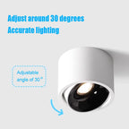 Dimmable COB LED Surface Mount Downlight 5W-18W CRI 92+ 36° IP65 Anti-Glare AC 85-265V