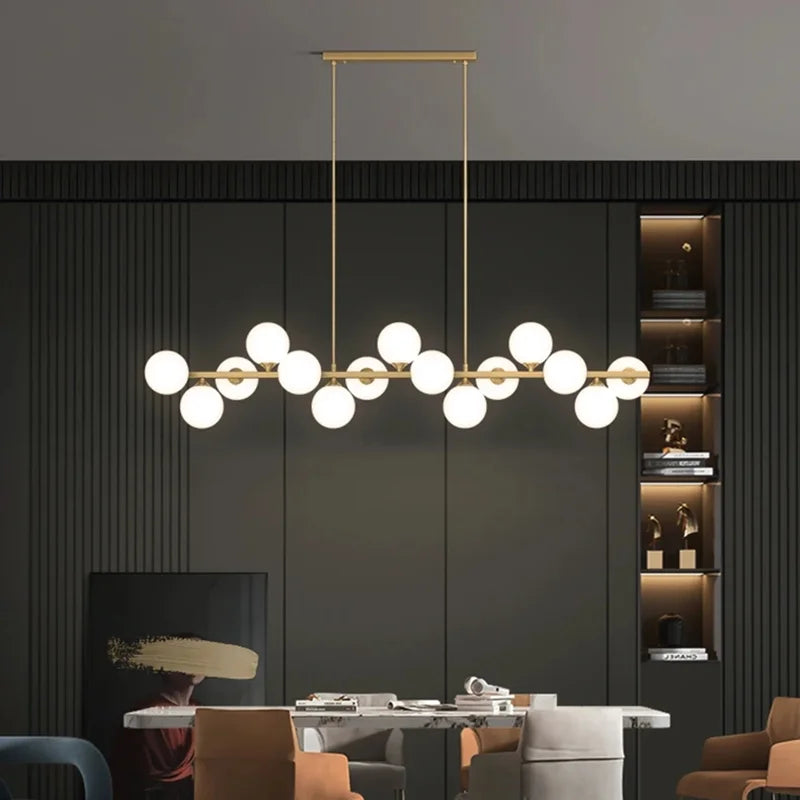 Modern Multi-Head Ironware Acrylic Pendant Chandelier 7-19 Heads 45-95W AC 90-265V