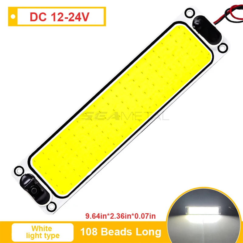 BLALION COB LED Interior Strip Light 30W 600lm 12-24V IP67 On/Off Switch Van Truck Lorry