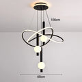 Modern 3D Acrylic LED Pendant Chandelier 75W 2200lm Dual-Mode Dimmable 50cm AC 90-240V