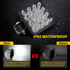 48W LED Work Light Bar Combo Beam 6500K IP65 DC 12-24V Stainless Bracket Offroad ATV Truck