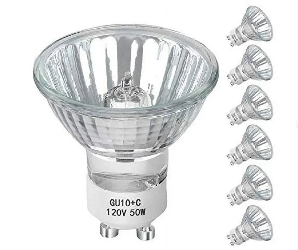 GU10 Halogen Bulb 35W 50W 2800K 500lm Dimmable CRI 75 180° 120V MR16 Shape Track Light