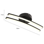 Modern LED Ceiling Light 3-Color Switch Remote Dimmable Black White Gold AC 90-260V