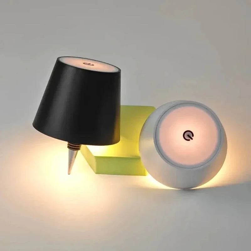 USB Rechargeable Bottle Table Lamp Touch Control 3 Color Temperatures Stepless Dimming ABS 5V Bar Wine Bottle Desk Night Light