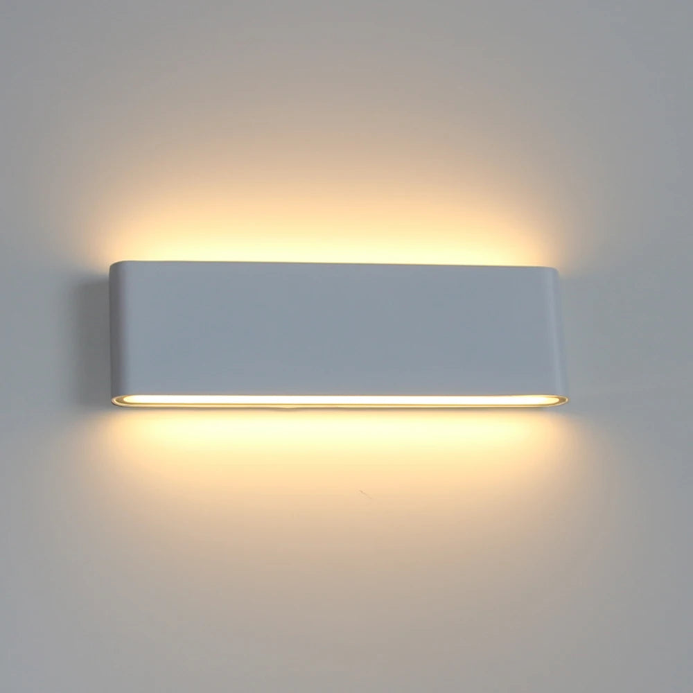 IP65 LED Outdoor Wall Lamp 6W 12W Baked Aluminum Warm White Cool White AC 85-265V Black White Grey Balcony Garden Exterior Sconce