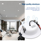 LED Recessed Downlight 5W 9W 12W 15W 18W Epistar DC12V DC24V AC110-220V 120° 2-Year
