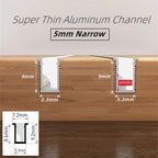 Ultra Thin LED Aluminum Channel Profile Silicone Diffuser Recessed or Surface Mount DC 12V Cabinet Closet Bar Light 30cm 40cm 50cm 100cm