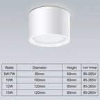 Nordic Wood Grain LED Surface Mounted Ceiling Downlight 5W 7W 15W Iron AC 85-265V D85mm to D120mm Wood Black White Foyer Living Room Bedroom