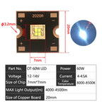OSRAM High-Power LED Chip 40W 60W 80W 150W 200W 300W 400W Cold White 7000-9000K Copper