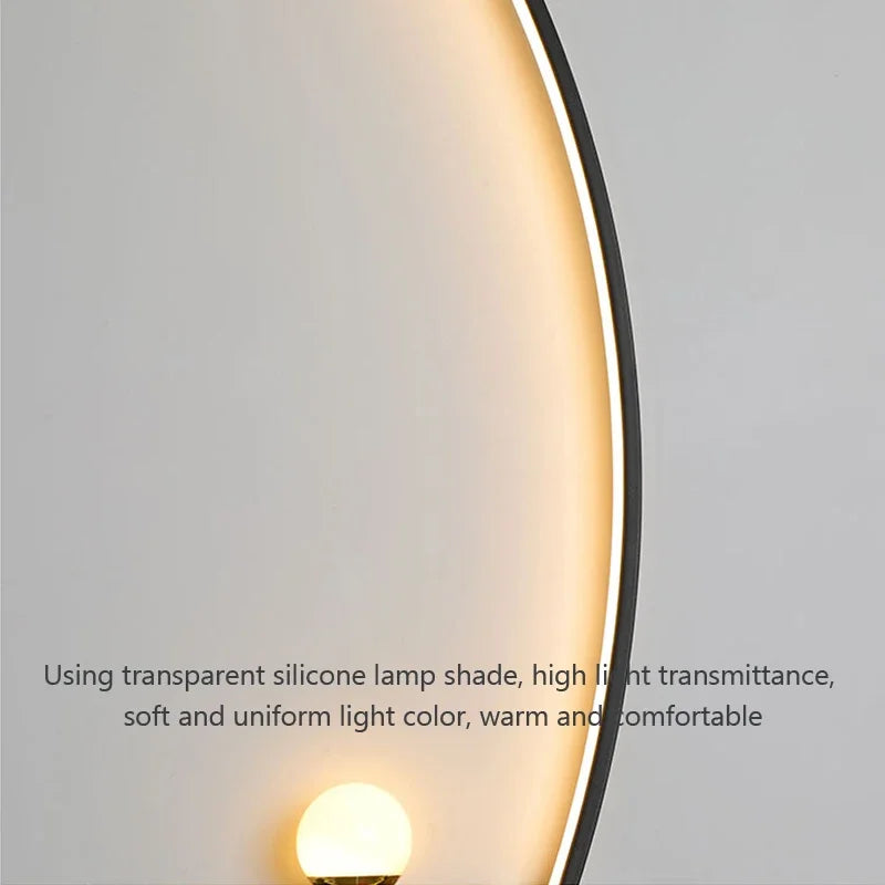 Modern C-Line LED Wall Sconce 12-20W Dimmable Remote CCT 3000-6000K Black Gold AC 90-260V
