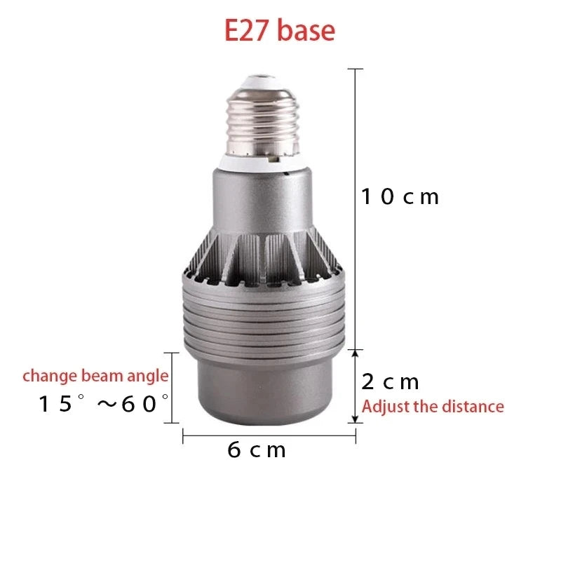 E27 COB LED Spotlight 5W 7W 10W 12W Adjustable Zoom 15-60 Degree 3 Colors AC 85-240V