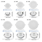 3-CCT LED Recessed Downlight 3000K 4000K 6500K Dial Switch AC 110-240V 1-10 Pack